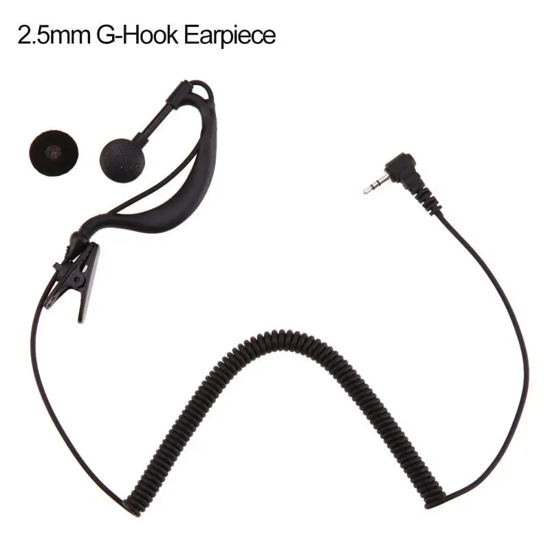 2.5 Mm Single Earpiece Ear-hook Earphone With Spiral Cable Walkie Talkie Headset Polices Military Earphone Electronic Accessorie 2.5 Mm Single Earpiece Ear-hook Earphone With Spiral Cable Walkie Talkie Headset Polices Military Earphone Electronic Accessorie