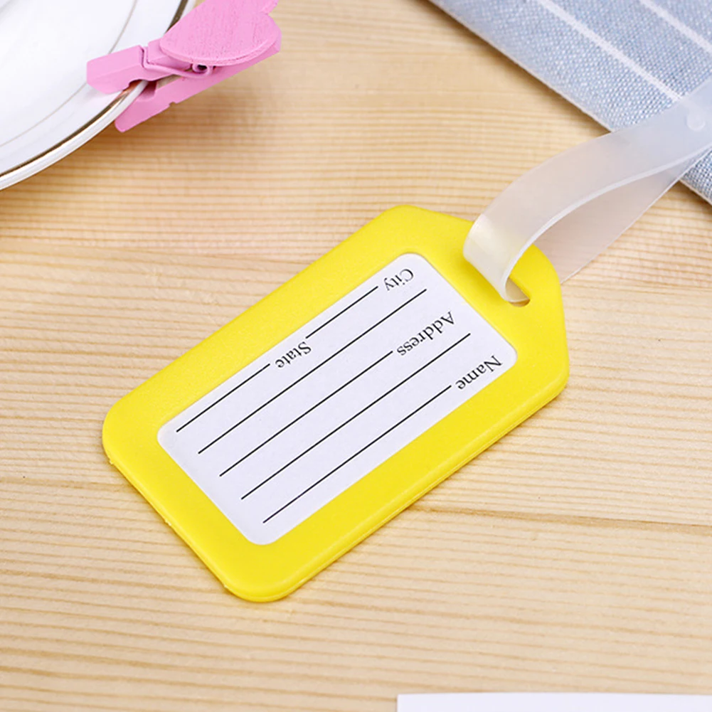 

PVC Travel Luggage Bag Tag Address ID Label Suitcase Baggage Tags