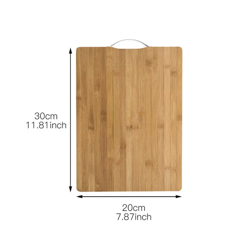 30x20cm Бамбуковый разделочный коврик, прочная разделочная доска, кухонные аксессуары, утолщенные противоскользящие, легко моющиеся кухонные принадлежности - Цвет: 30x20cm