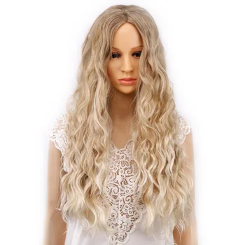 

Amir Long Wigs for Women Ombre Blonde Curly Wigs Synthetic High Temperature Fiber Hair Full Wig Cosplay