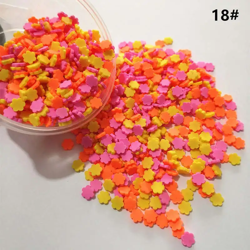 100g Mixed Color Clay Chocolate Sprinkles Heart Shaped DIY Parts Fake Cake Decorating Polymer Clay Sweets Deco Decoration 