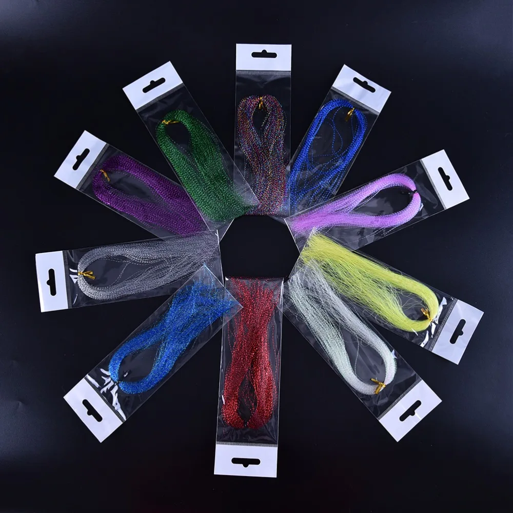 

200 Pcs Crystal Flash Crystal Flash Tinsel Fly Fishing lure herl baits Fly Tying Fly tying Colorful material Flat Glittering