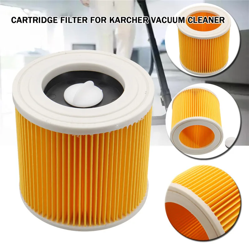 

1Pcs Vacuum Cleaner Parts Cartridge Filter For KARCHER MV2 WD2.200 WD3.500 A2504 A2654 Vacuum Cleaner