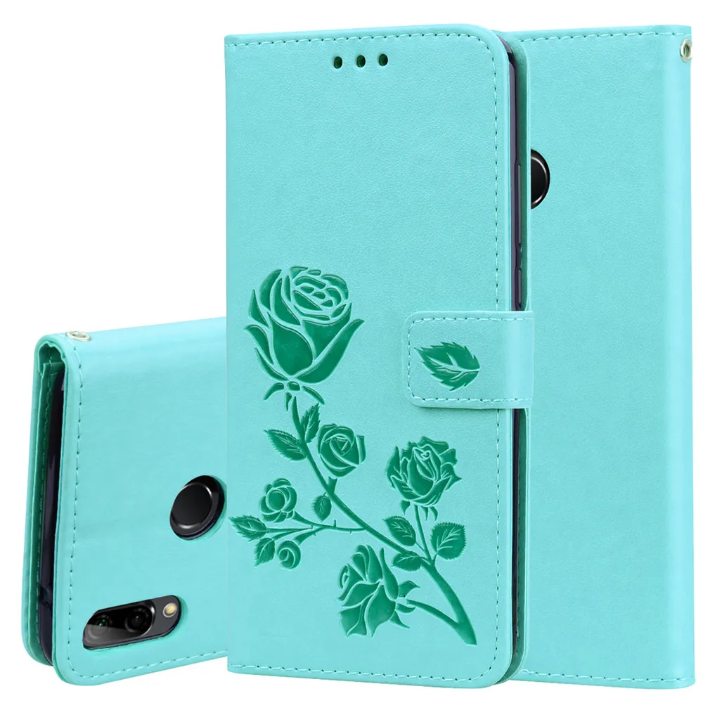 Для Huawei Y9 2019 Чехол Флип 6 5 дюймов 3D Цветочный узор кожаный бумажник книжка чехол