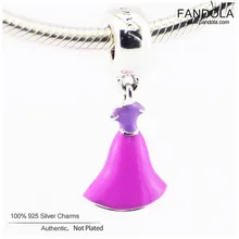 DIY подходит для бусины pandora браслеты Серебро 925 пробы-ювелирные изделия Рапунцель подвески в форме платья