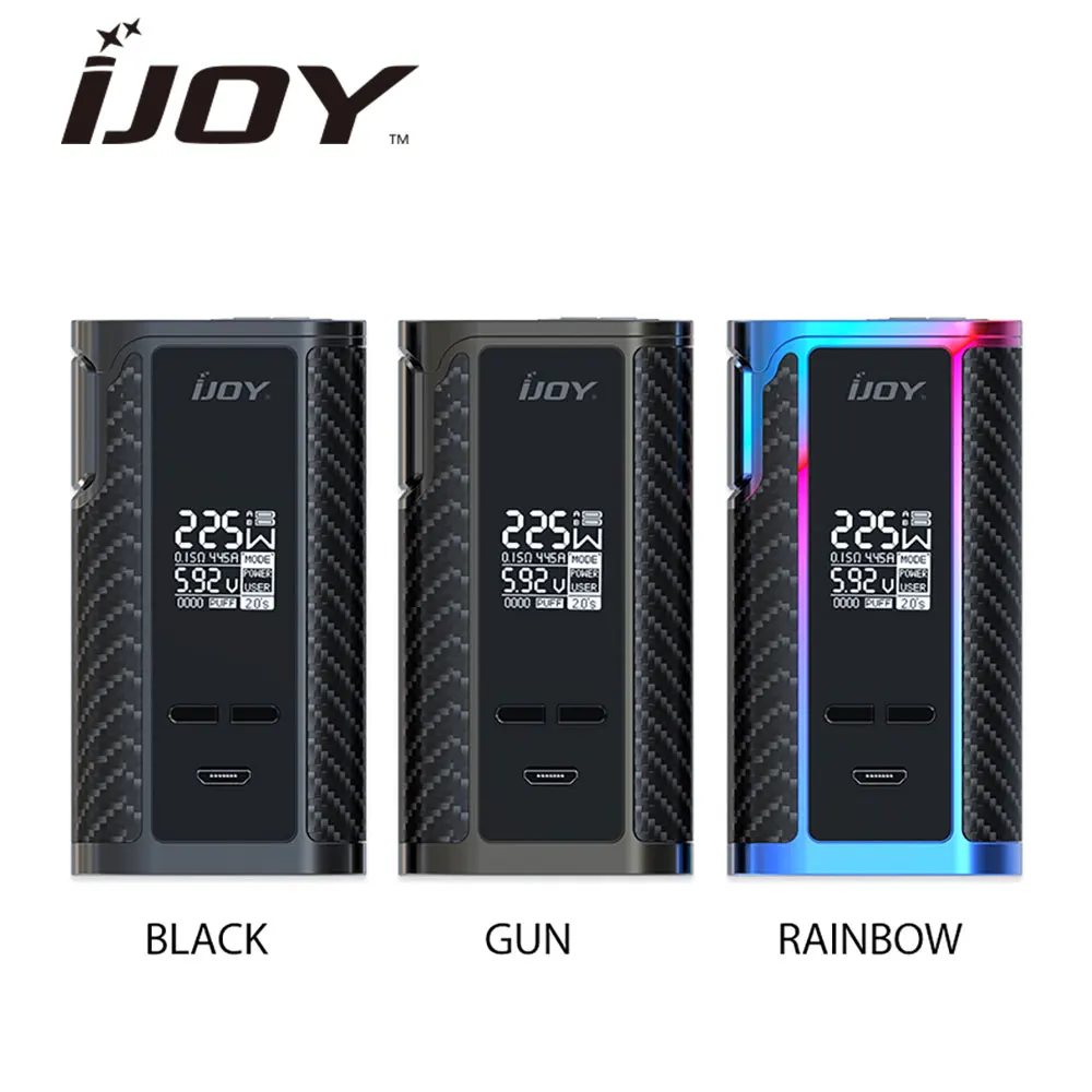 Оригинальный IJOY Captain PD1865 бокс мод 225 Вт выход 0 96 дюймов OLED и огромный дисплей