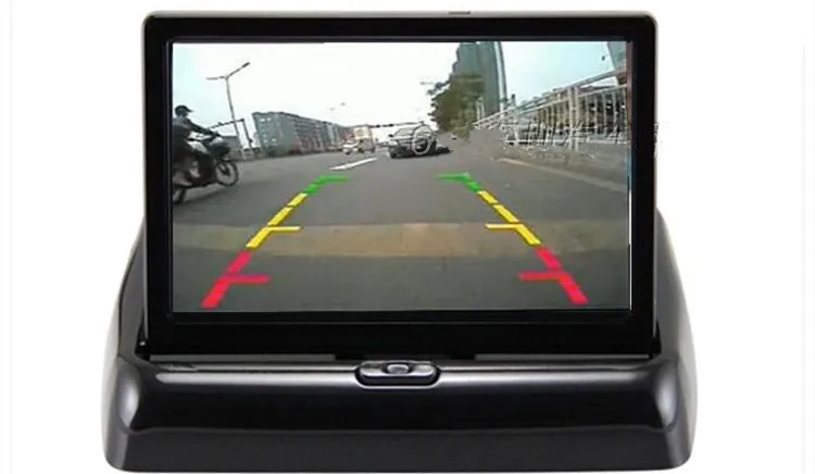 Складной цифровой TFT ЖК-экран Автомобильный монитор для автомобиля заднего вида камера заднего вида или DVD Поддержка NTSC/PAL