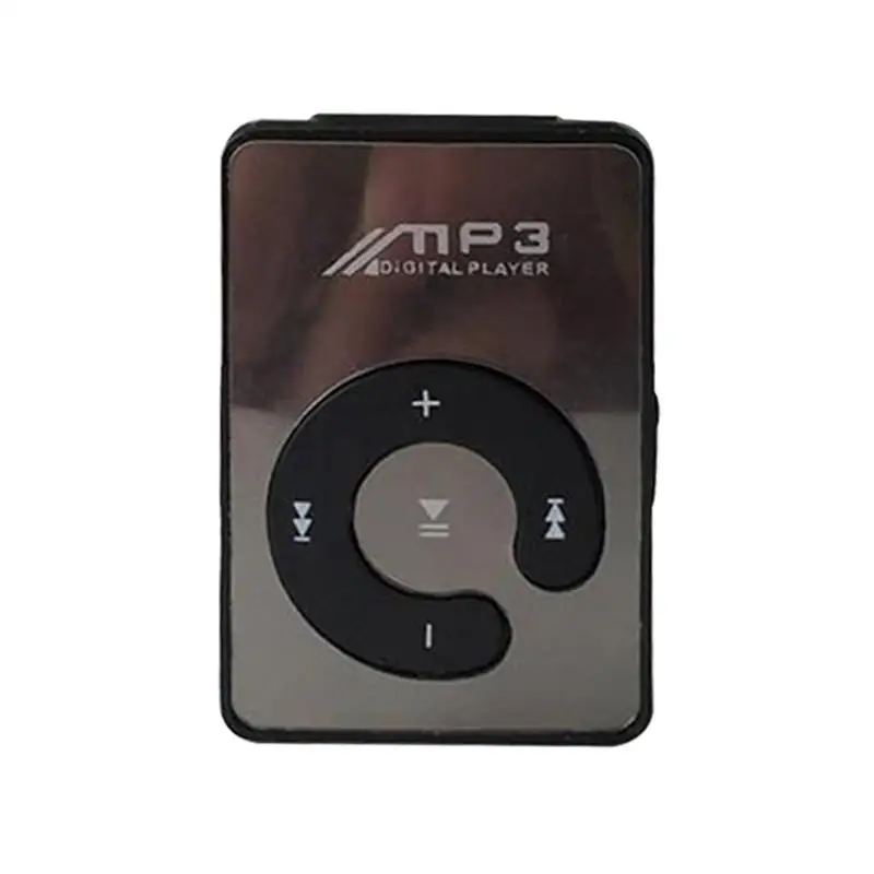 6 цветов зажимы mp3-плеер мини mp3-плеер Поддержка 8 ГБ TF карта с usb-кабелем и наушниками - Цвет: Black