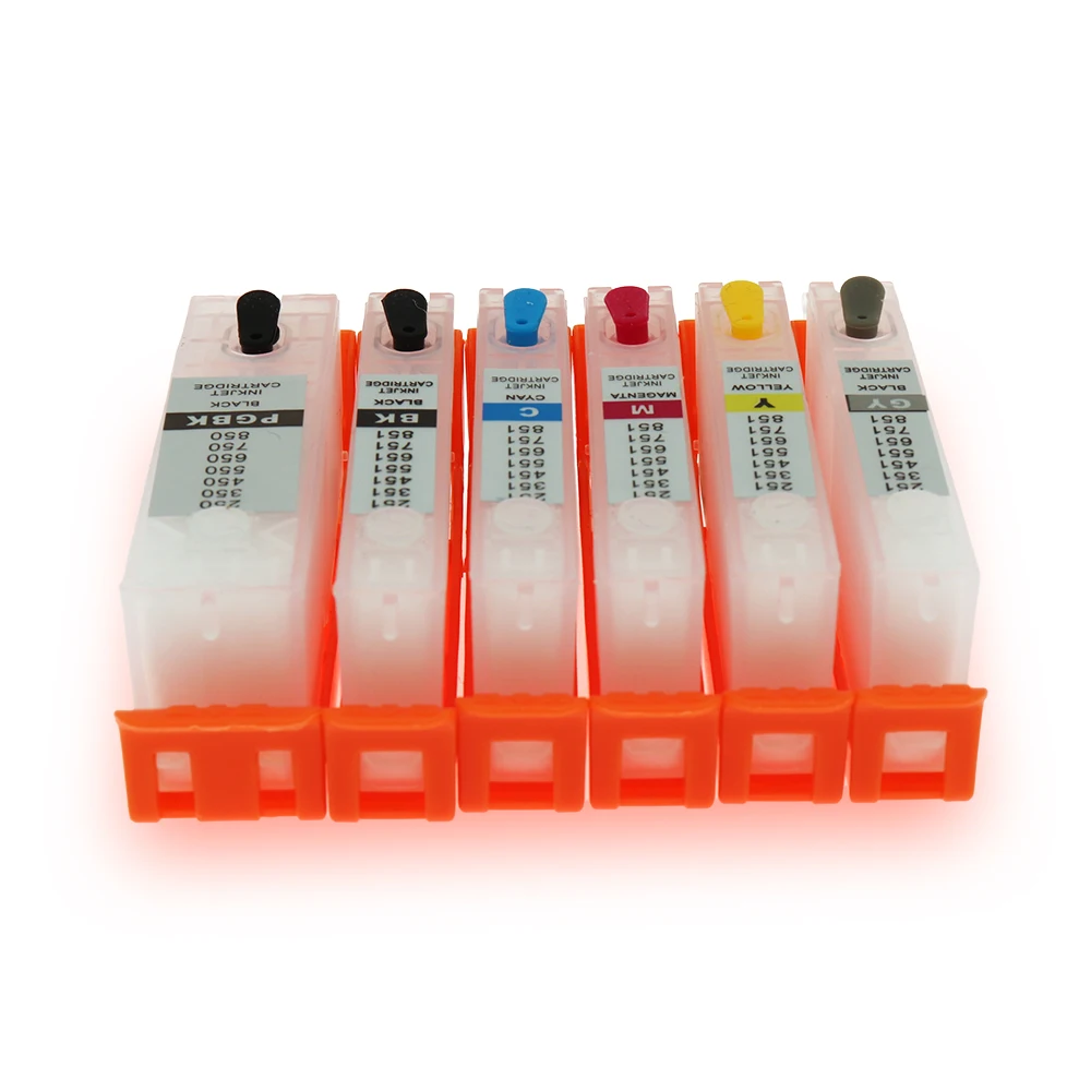 Многоразовый картридж для чернил Canon PIXMA MG6340/ MG7140/ iP8740/ MG7540 6 цветов с чипами ARC