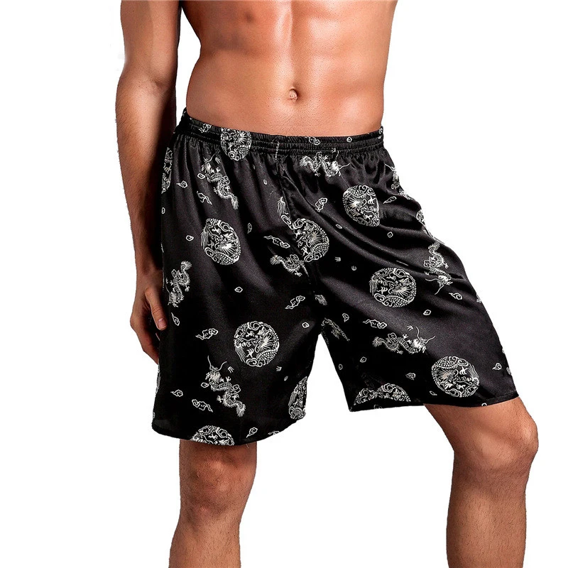 Casual Comfortable Men Sleepwear Shorts Boxers Loose Pajama Elastic
