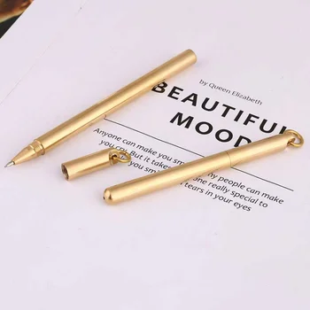

2018 Roller Ball Pen Retro Style Brass Signing Pens Stationery Writing Instruments EDC Tool With Gel-ink Refill