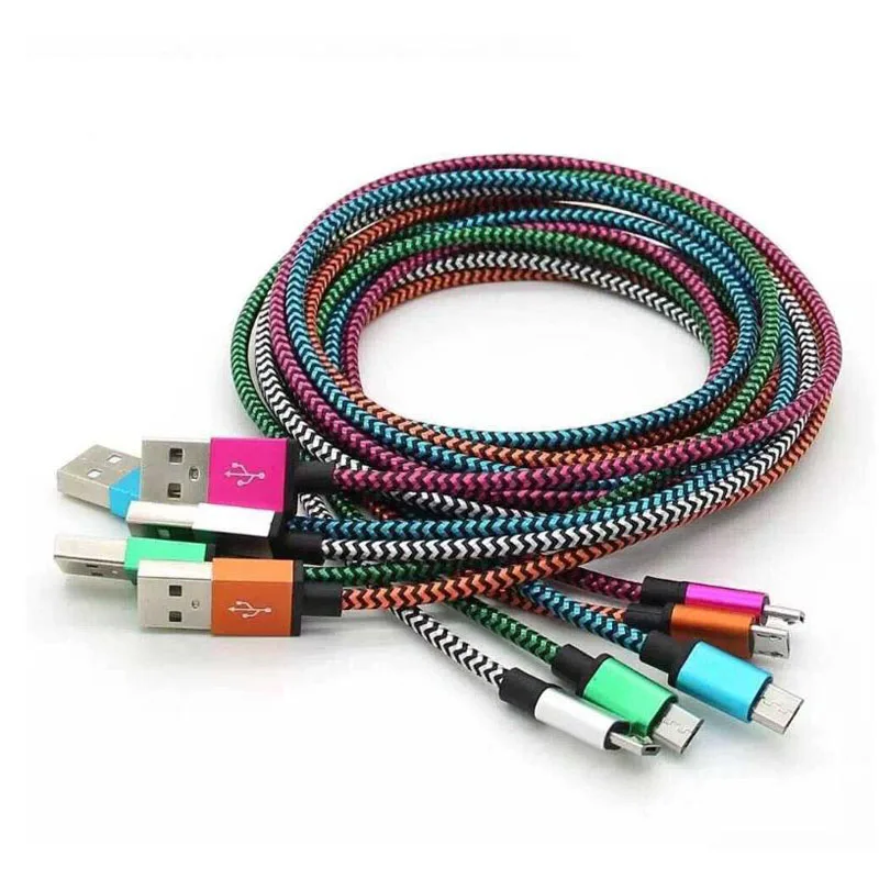 

Usb Charging Line Weaving Nylon for Apple Android Samsung 1m Metal Aluminum Alloy Data Cable Dropship