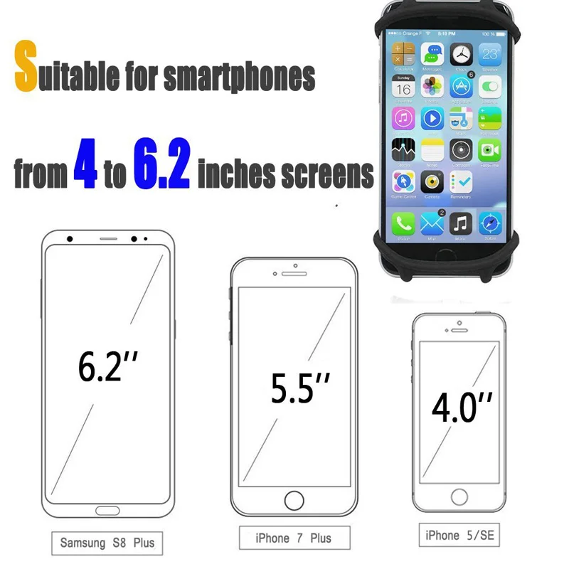 Sale Hot Selling Universal Bike Phone Holder Mount Anti Shake Silicone Soft Motorcycle Handlebar 4