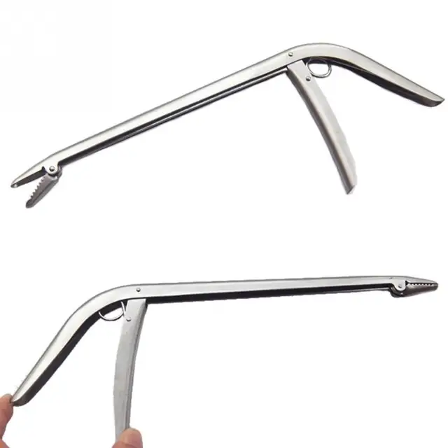 US $3.14 Stainless Steel Unhooking Device Fish Clamp Clip Catch Remover Plier Fishing Hook Tool Fish Tackle 