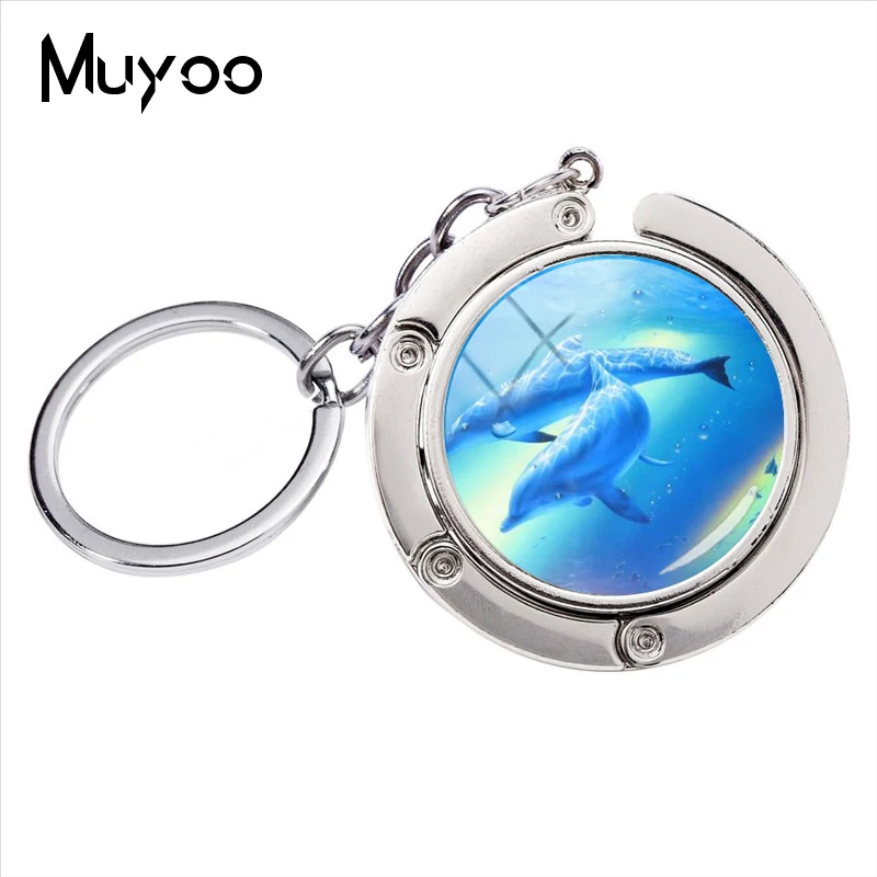 Новый Модный Милый стеклянный круглый купол в виде дельфина Модная бижутерия