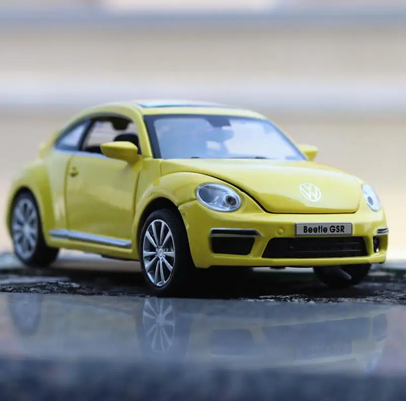 Весы для автомобилей Volkswagen Beetle металлические игрушки литья под давлением звук и