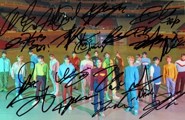 Подпись NCT 2018 autographed group photo 4*6 Бесплатная доставка K POP 072018D|Открытки и приглашения| |
