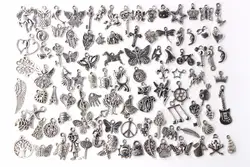 100 шт./компл. DIY ювелирные изделия делая тибетское серебро Цвет разъем поручительств смешивания бусы с кулоном браслет шарма
