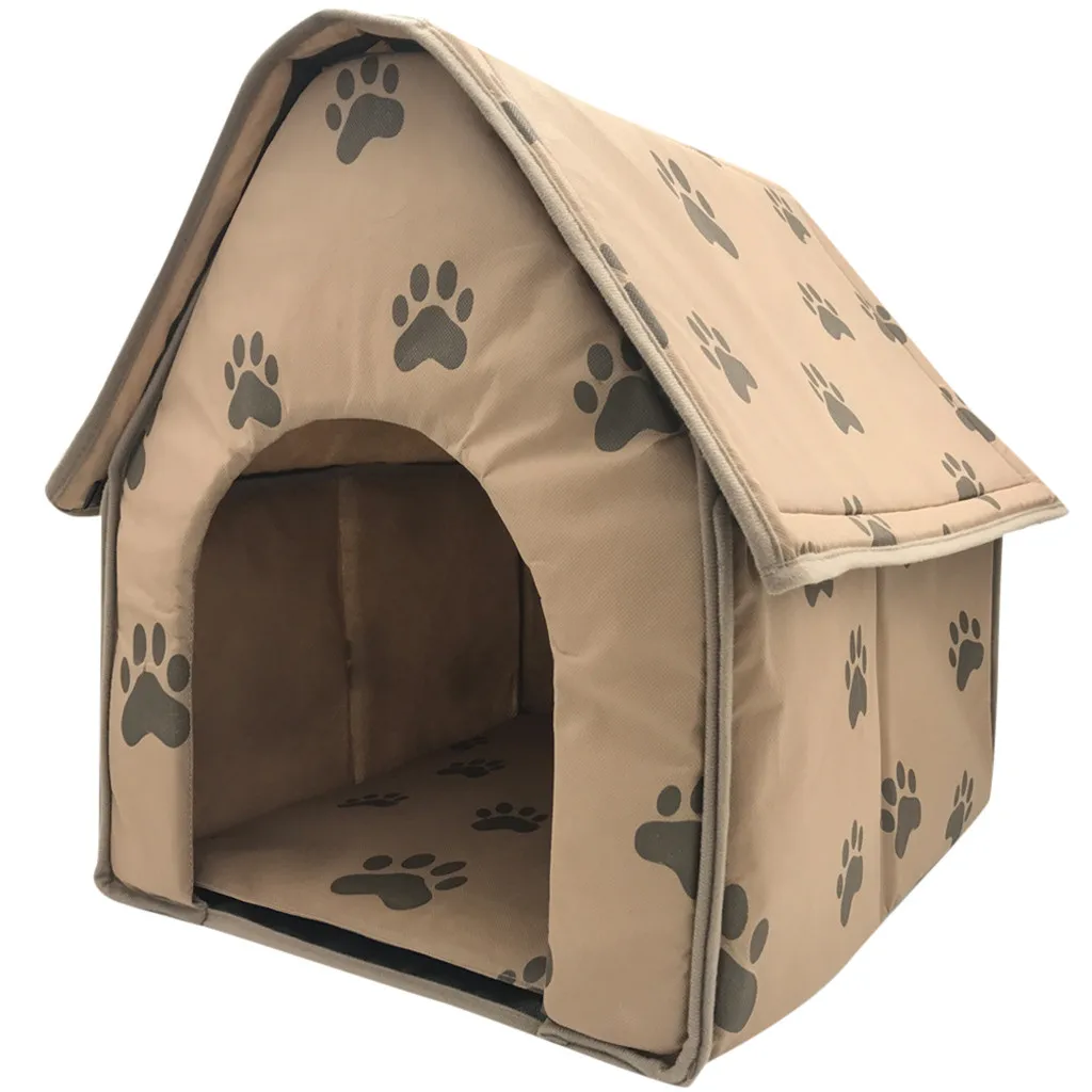 Складной домик для собак, маленький размер, кровать для питомцев, палатка для кошек, питомник, переносное теплое одеяло, принадлежности для домашних животных, манеж для собак