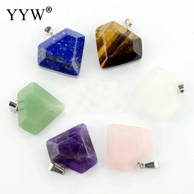 

Hot Sale Natural Stone Heart Pendant for Necklace Charm 25x28mm Rose Amethysts Quartz Lapis Lazuli Gem Stone Pendant DIY Collier