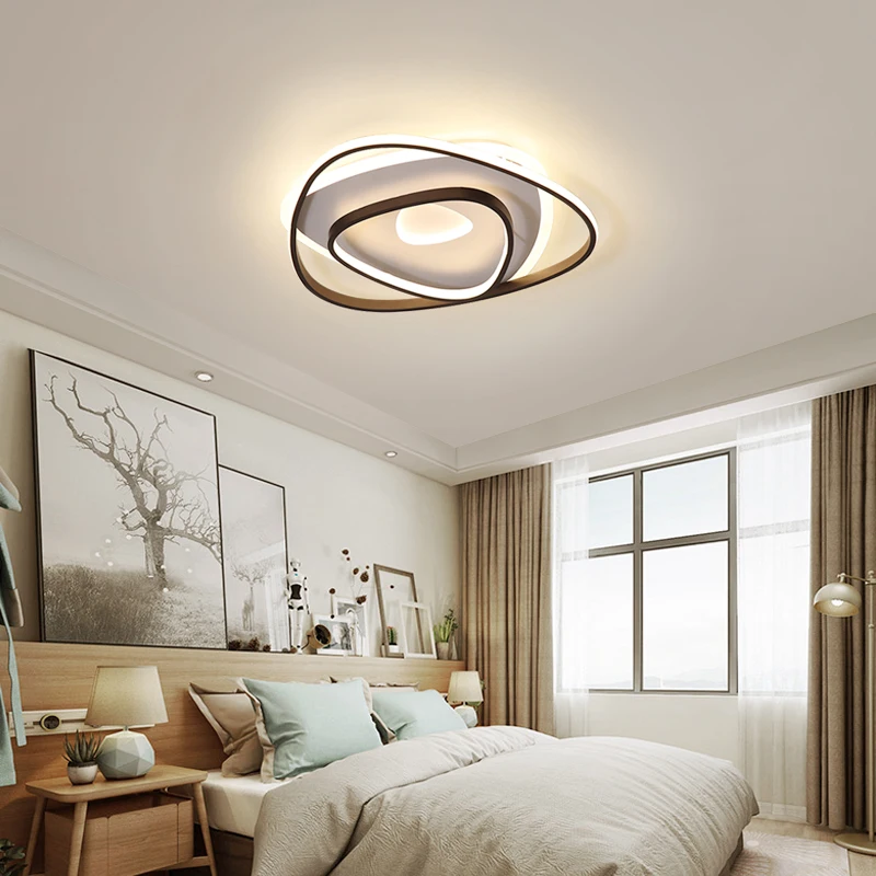 

New creative ring modern LED ceiling Lights study kitchen bedroom balcony home indoor ceiling lamp AC90V-260V triangle fixture