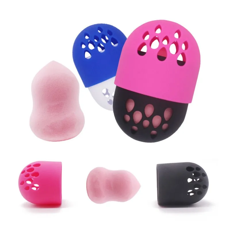 

Soft Silicone Powder Puff Drying Holder Egg Stand Beauty Pad Makeup Sponge Display Rack Cosmetic Blender Sponge Case Puff Holder