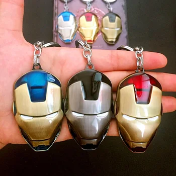 

Avengers Infinity War Iron Man Mask Metal Auto Keychain Key Ring Pendant Toy Gift for Adult Children