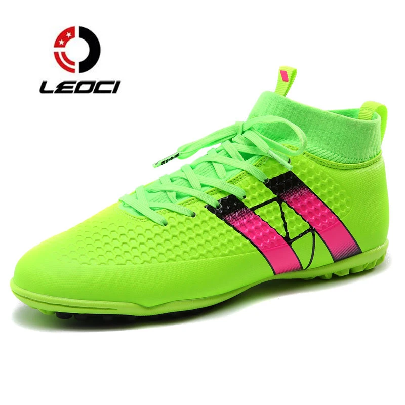 LEOCI Indoor Futsal Soccer Boots Sneakers Men Cheap Soccer Cleats