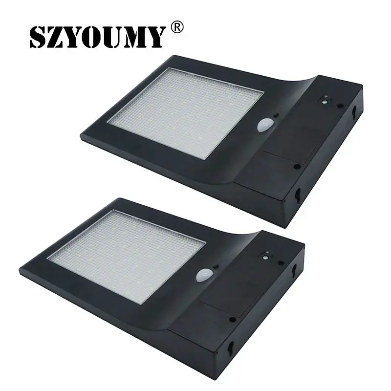 

SZYOUMY Hot 850 Lumens 48 LEDs Security Light Super Bright Solar Powered Wall Lamp Wireless Motion Sensor Lights With 4 Modes