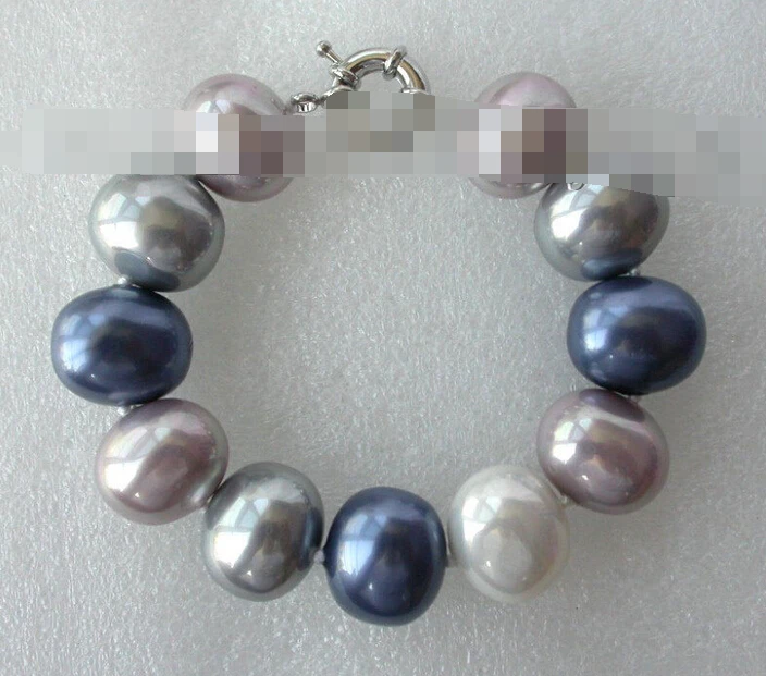

Hot selling>@@ > 01089 baroque multicolor south sea pearl pearl bracelet -Bride jewelry free shipping