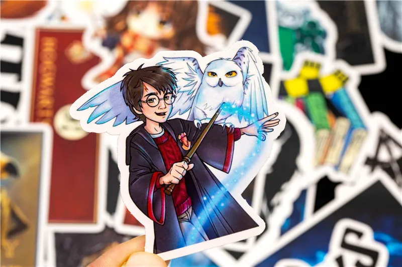 30PCS Pack 2018 New Cute Cartoon Harry Potter Stickers Set Toy Sticker For Luggage Skateboard Motorcycle Laptop Sticker (21)