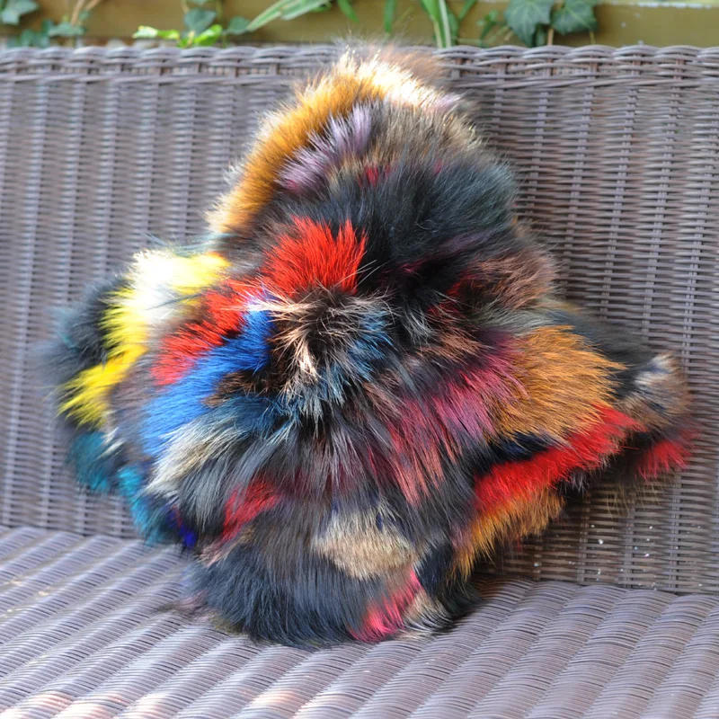 

CX-D-107 New Products Fatchwork Real fur Sofa Cushion Cover