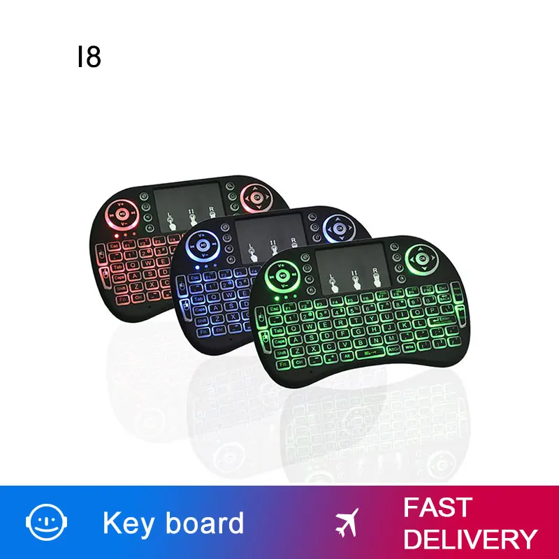 

I8 Russia Spanish Englih Version 2.4GHz Wireless Keyboard Handheld For Android TV BOX PC Mini Keyboard