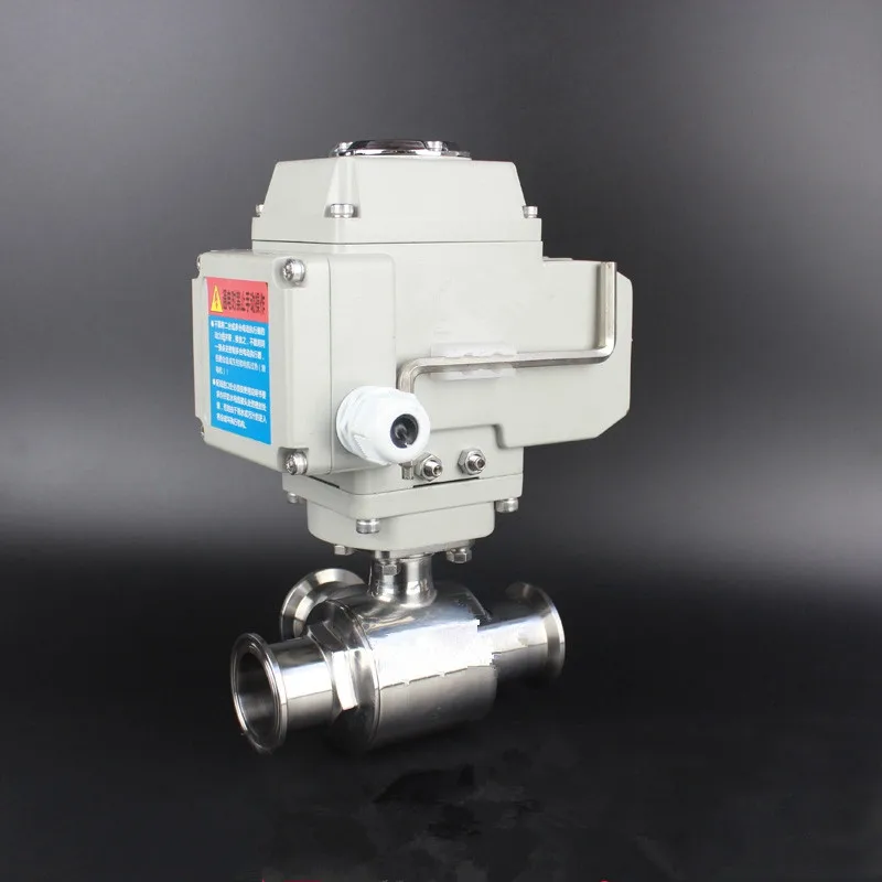 Stainless steel 304 Sanitary Electric Butterfly Valve,Regulation typeO.D19-102mm Clamp Connection Electric tool High Performance Valve Specification : 38mm