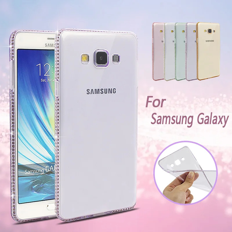 Прозрачный чехол JAMULAR с блестками и бриллиантами для Samsung Galaxy S9 S8 Plus S7 S6 Edge J7 J5 A3 A7A5