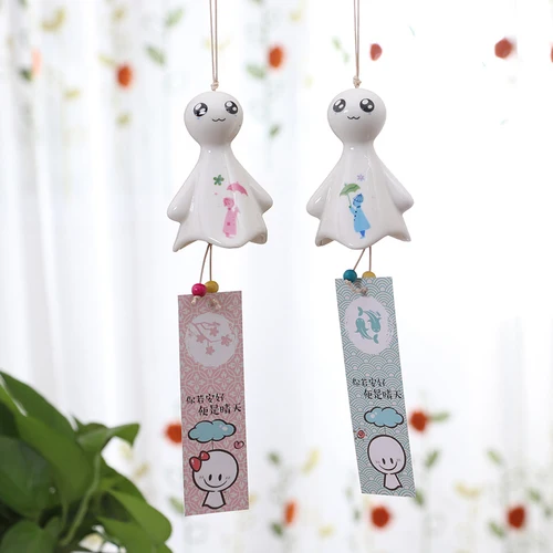 Горячая Распродажа, солнечный день, кукла, Керамическая подвеска-колокольчик, японский креативный подарок на день рождения для девочек, для влюбленных, для спальни, подвеска-колокольчик, для гостиной - Цвет: Сливовый