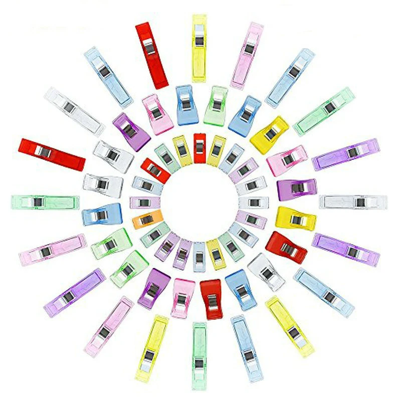 

Mix 3 Size 100pcs Plastic Sewing Clips For Quilting Crafting Clamps Holder Fabric Cloth Patchwork Sewing Quilting Clip Accessory