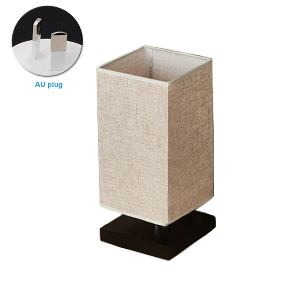 

Home Linen Minimalistic Nightstand Light 3 Way Lamp Cover Night Table Desk Dimmable Modern Bedside