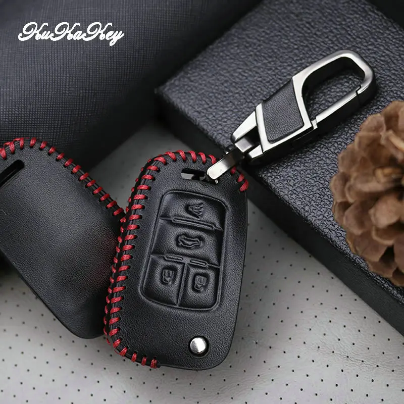 Кожаный чехол для автомобильных ключей Buick Lacrosse Camaro Equinox Impala GMC Cruze Aveo Trax Astra Corsa Meriva