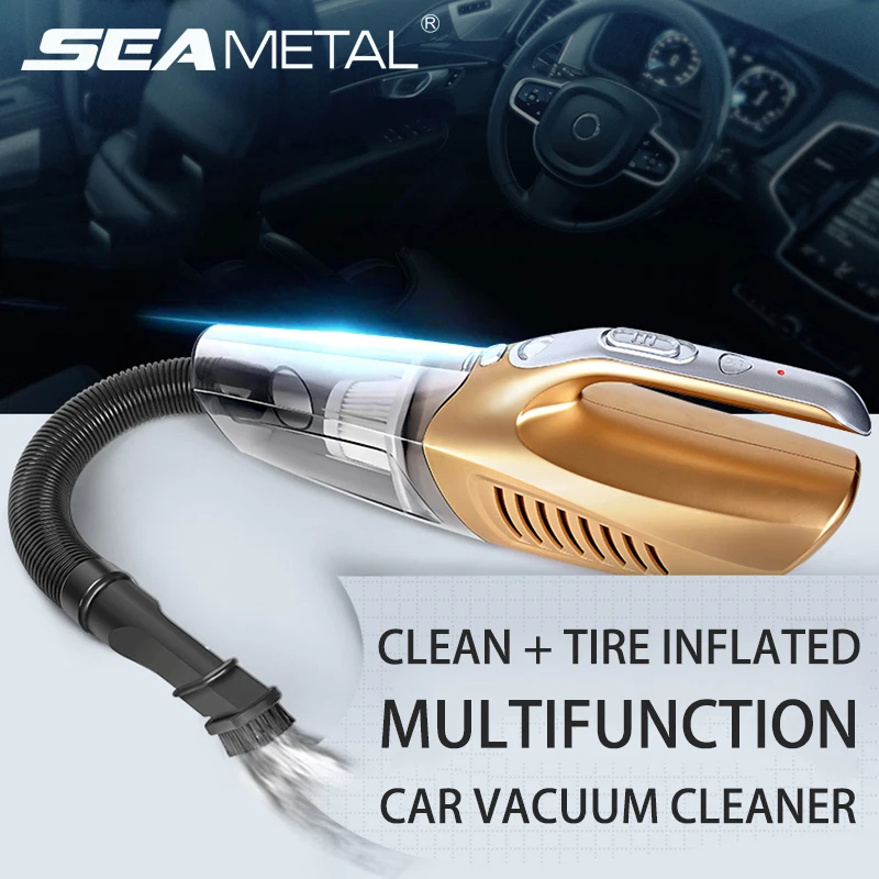 

Car Cleaner Vacuum 12V Tire Inflated LED Light 100W Multifunction Clean Wet Dry Dust Automobile Tool In Car For Car Accessories
