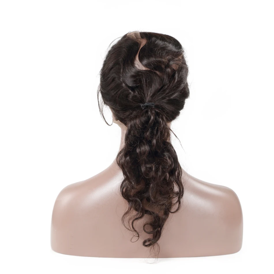Rosabeauty, объемная волна, 360, фронтальные волосы remy, предварительно выщипанные с детскими волосами, натуральный цвет, Фронтальная застежка