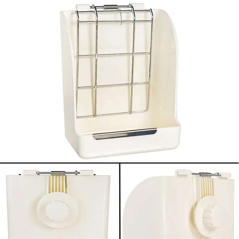 

Plastic Pet Rabbit Chinchillas Galvanized Spring Frame Stainless Steel Nontoxic Feeder Bowl for Rabbits Small Animal Chinchillas