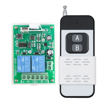 

Remote Control Switches DC 12V 2CH Receiver Long Range Remote Control Transmitter 50-1000m 315/433 RX TX 2CH Relay Learning Code