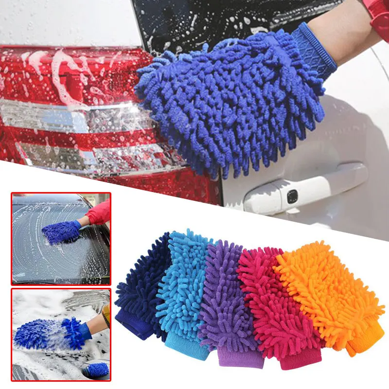 Microfiber Car Household Cleaning Towel Cloth Duster Gloves Color