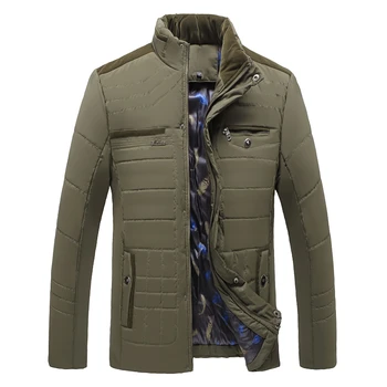 

Men's Winter Warm Parkas Jackets Mens New Fashion Casual Straight Large Size Solid Jackets High Quality Cotton Thicken Jackets