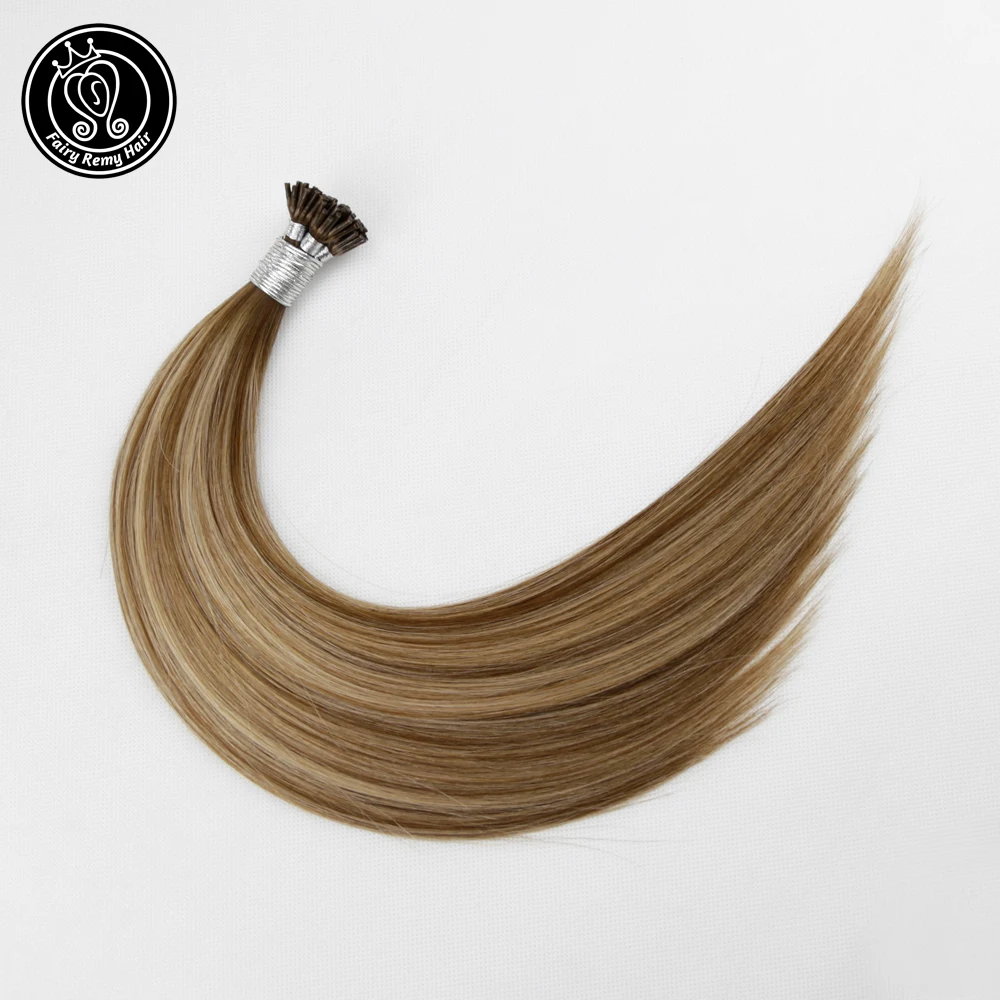 Сказочные волосы remy Fusion I Tip волосы натуральные волосы для наращивания красочных наращивания изюминка балаяж предварительно скрепленные волосы remy 0,8 г/локон 40 г