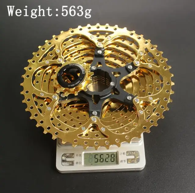 SUNSHINE-SZ 11-46 T 10 скоростная кассета 10 s Gold Freewheel MTB горный велосипед стальные золотые звездочки для системы деталей