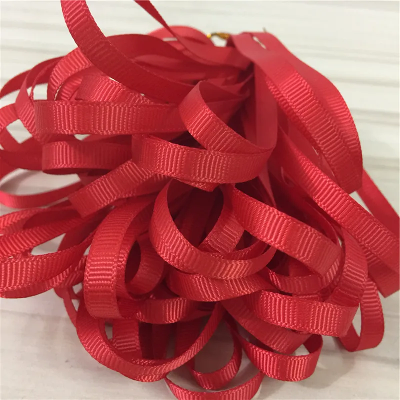 10 ярдов красные Grosgrain ленты для свадебного украшения DIY детский бант подарочная