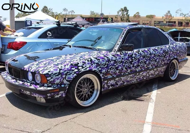 Black White Purple Vinyl Film Wrap-2