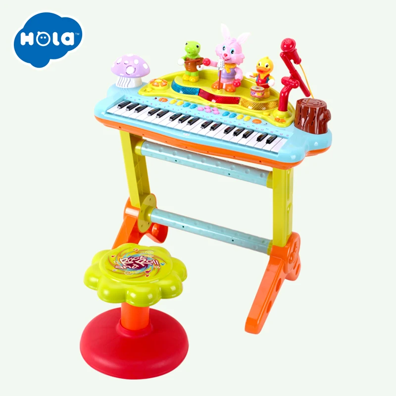 HUILE TOYS 669 Kids Musical Toy Electronic Keyboard Musical Organ With Microphone, Stool, Teaching Light up Keys, Dancing Animal HUILE TOYS 669 Kids Musical Toy Electronic Keyboard Musical Organ With Microphone, Stool, Teaching Light up Keys, Dancing Animal